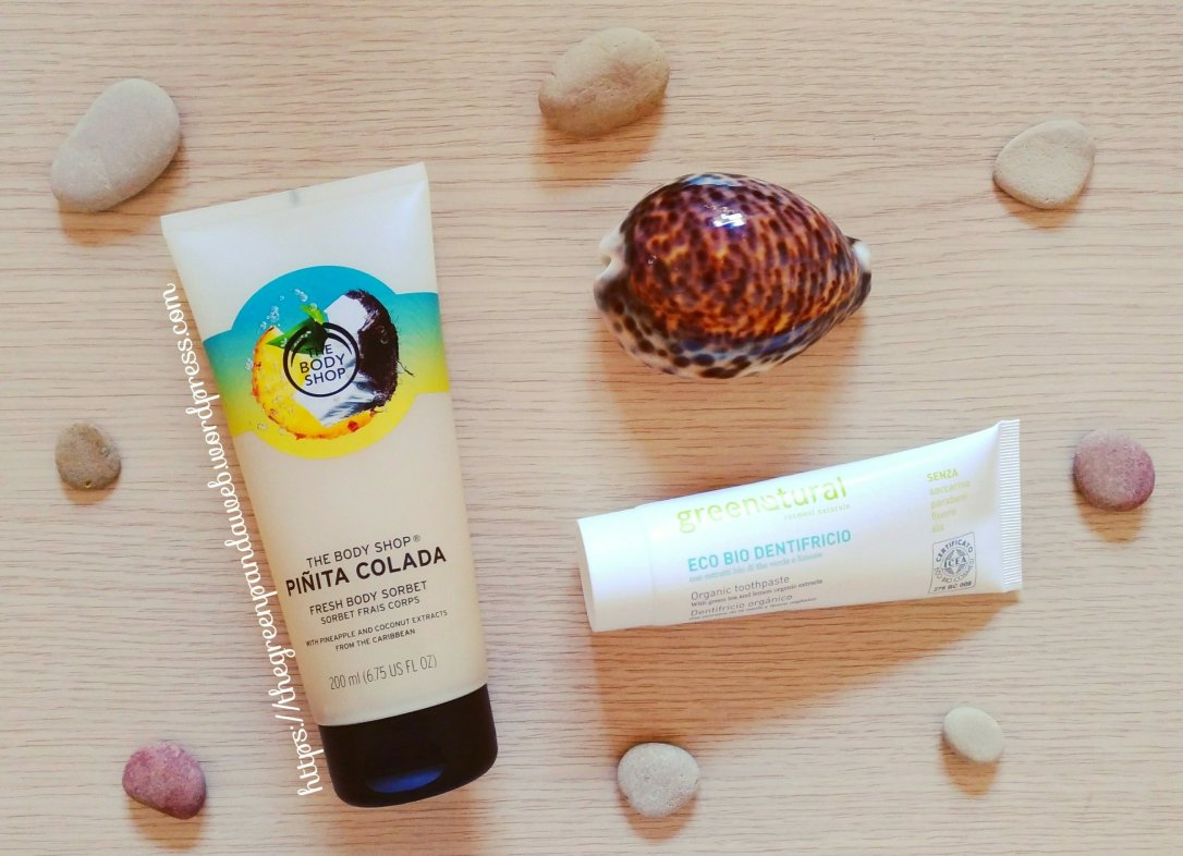 Yay or Nay, Crema, Corpo, Crema corpo, The Body Shop, Pinita Colada, Body sorbet, Dentifricio, Greenatural, Viso, Skincare